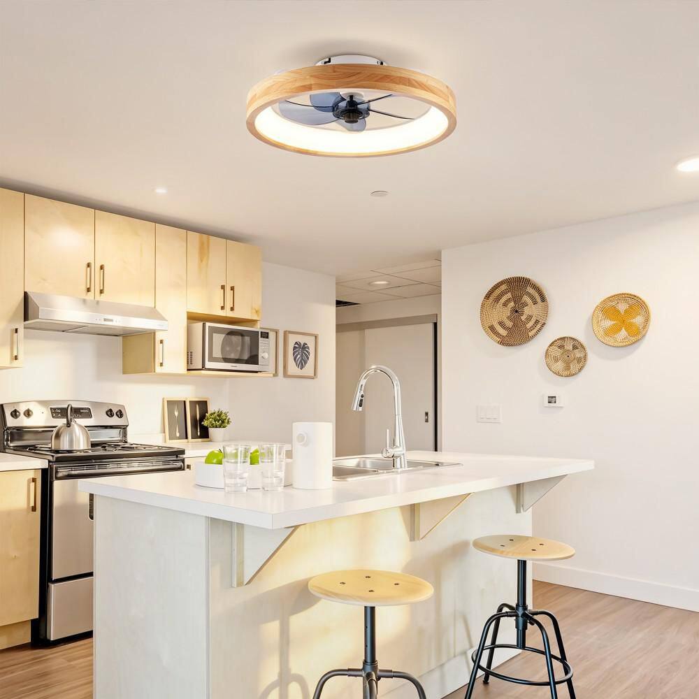 20 in. White Flush Mount LED Ceiling Fan w/Remote, Dimmable 3000K-6500K, 6 Speed, Quiet DC Motor, Reversible for Bedroom price history on PriceWatchPro
