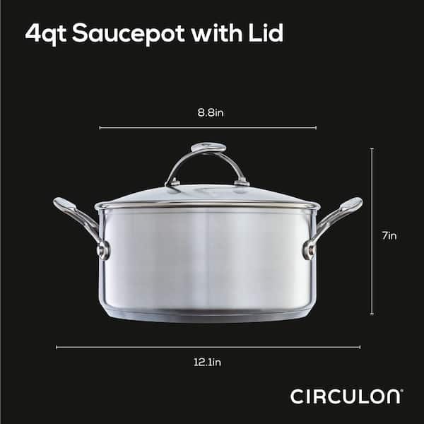 Circulon Non-Stick Pan W/Metal Lid 1 Qt Sauce Stove Top Hard