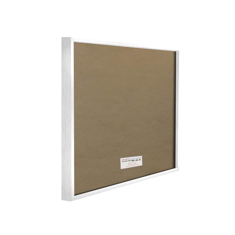 Modern Abstract Landscape Canvas Print with White Frame