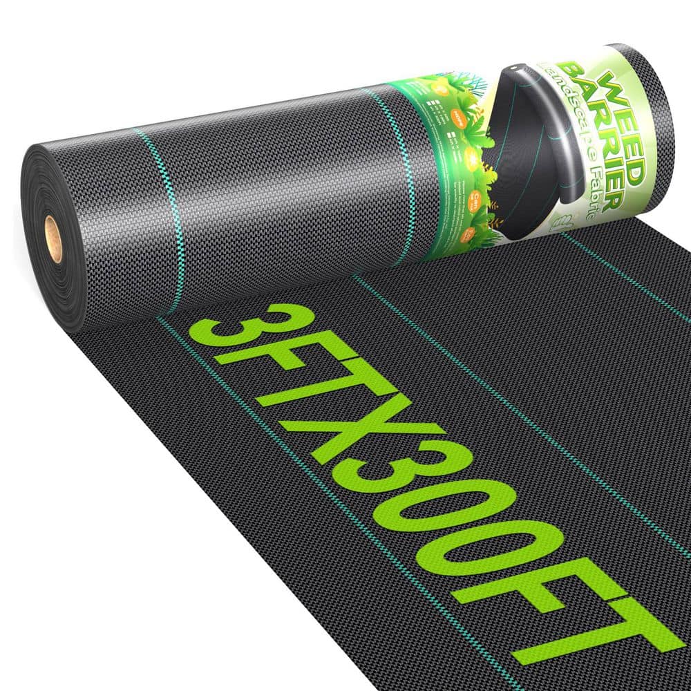 SAVANDER FLATFOOD 152 × JOINT GRD M N/A 3ft x 300ft Weed Barrier 3.2oz Heavy Duty Woven Landscape