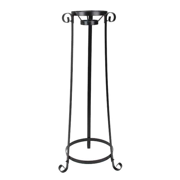 Northlight 24 in. Black Swirled Large Outdoor Patio Stand for Garden Gazing Balls