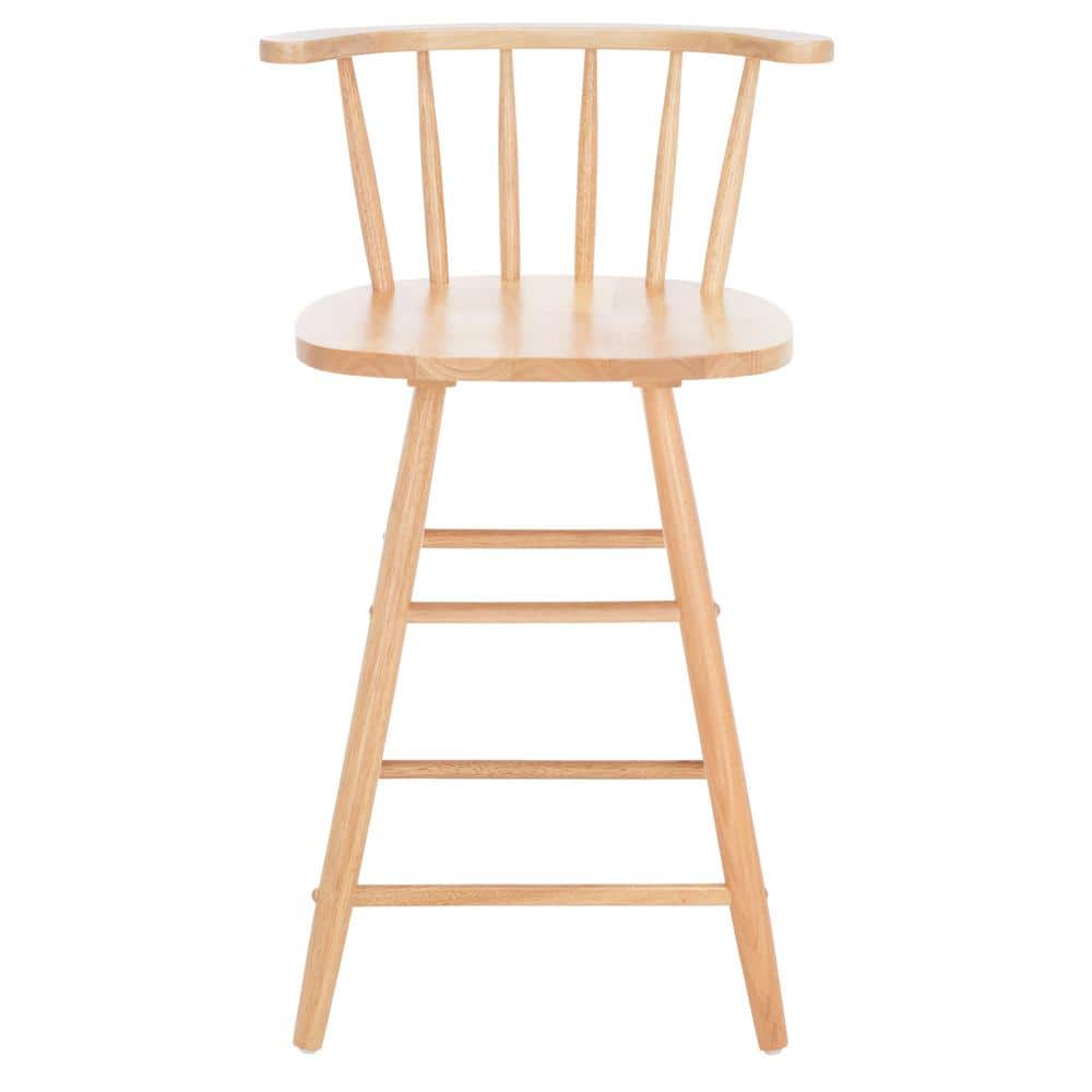 Natural Wood Windsor Spindle Back Counter Stool