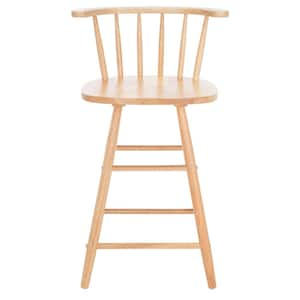 Jay 25 in. Natural Low Back Wood Frame Counter Stool