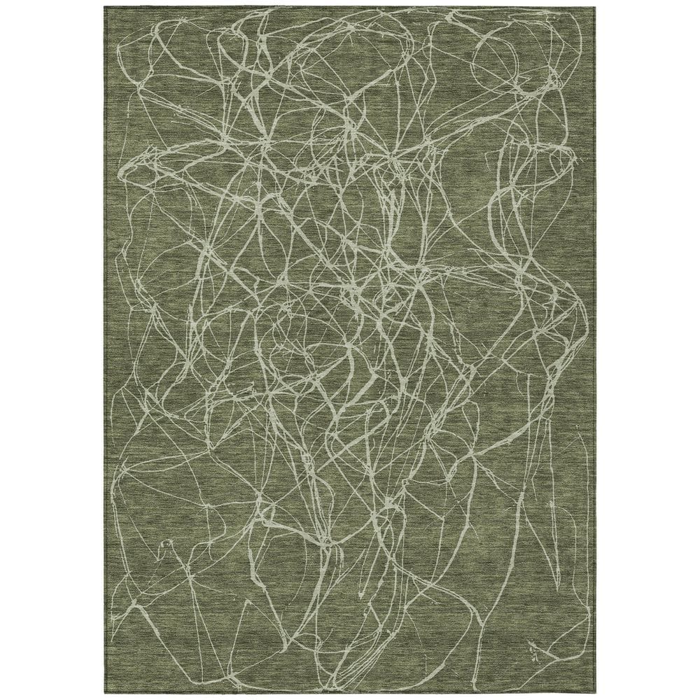 Chantille Machine Washable Indoor/Outdoor Abstract ACN2826 Olive 8 ft. x 10 ft. Area Rug price history on PriceWatchPro