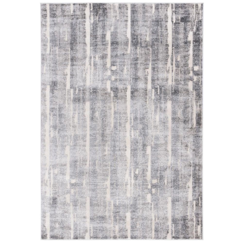 Whisper 4 ft. x 6 ft. Gray/Light Gray Distressed Striped Area Rug price history on PriceWatchPro