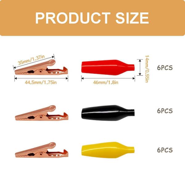 Yichuhaoxi Brass Series Alligator Clips 45mm Electrical Test Tool
