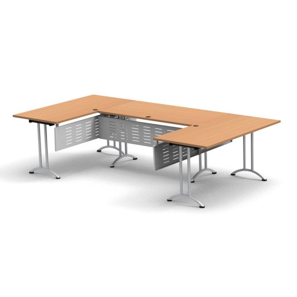 Training Seminar Tables 6 person 120 in W x 84 in D Rectangular area Color Beech Desks with power charging 5047