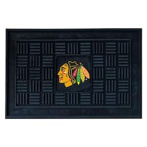 NHL Chicago Blackhawks Black 1 ft. 7 in. x 2 ft. 6 in. Indoor/Outdoor Vinyl Door Mat