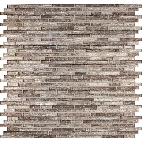 MSI Luxe Interlocking 12 in. x 12 in. x 8 mm Glossy Glass Mesh-Mounted Mosaic Tile (0.97 sq. ft.)