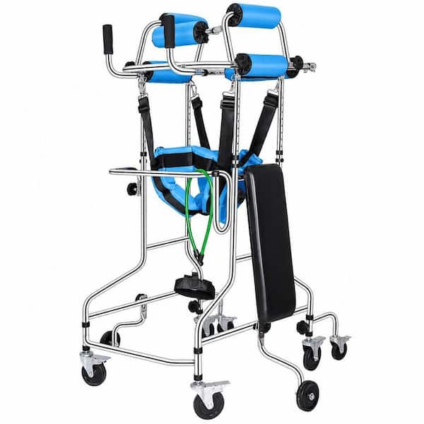 Adult Standing Walker for Seniors, 8 Wheels Anti-Tilt Mobility Aid