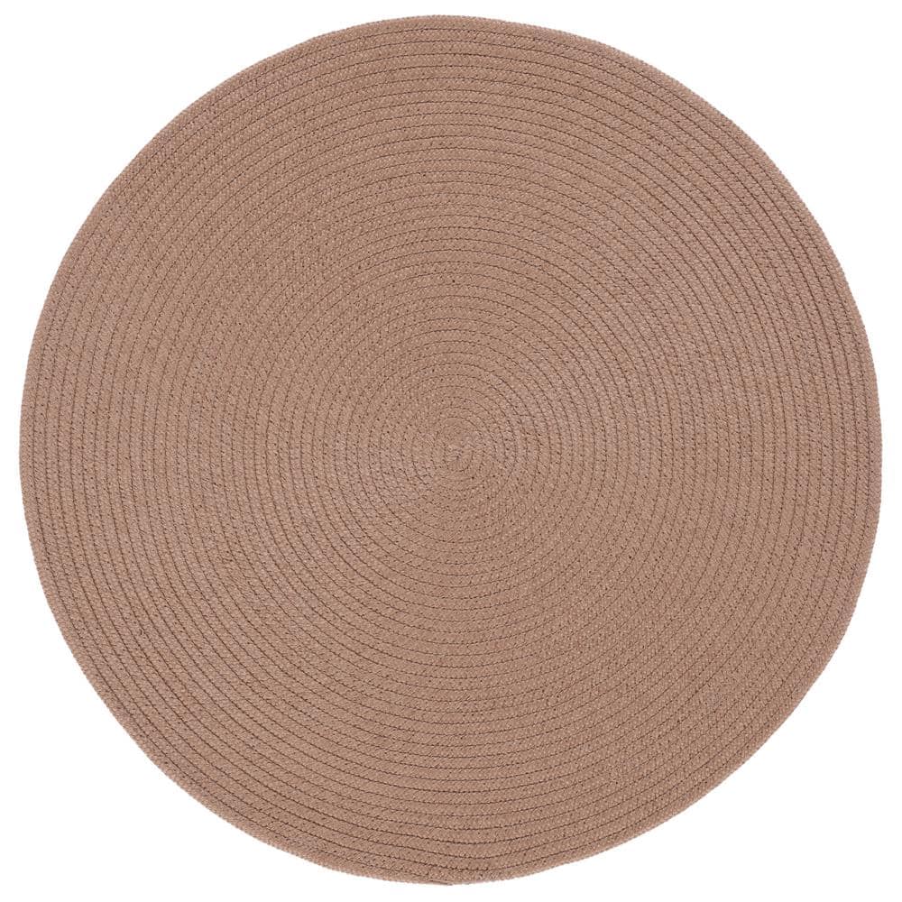 Braided Brown 4 ft. x 4 ft. Abstract Round Area Rug price history on PriceWatchPro