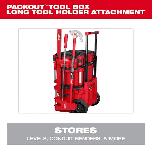 Milwaukee PACKOUT Long Tool Holder Tool Box Rack Attachment