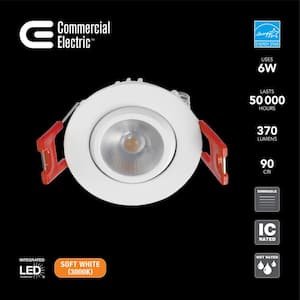 2 in. White Gimble LED Integrated Trimless Recessed Lighting Kit
