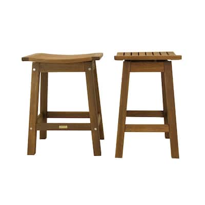 Counter Height Wood Outdoor Dining Chair (2-Pack)