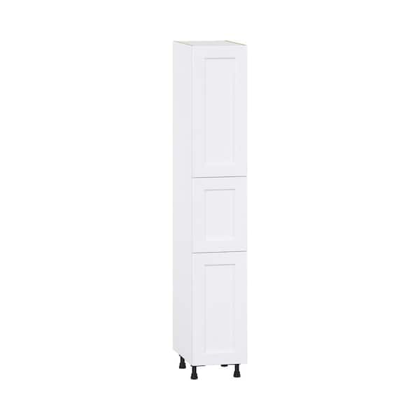 Roseland 15 in. W x 24 in. D x 89.5 in. H Assembled Shaker Pantry Kitchen Cabinet in Warm White