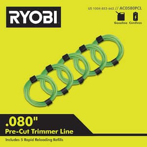 0.080 in. x 16 ft. Pre-Cut Spiral Line (5-Pack)