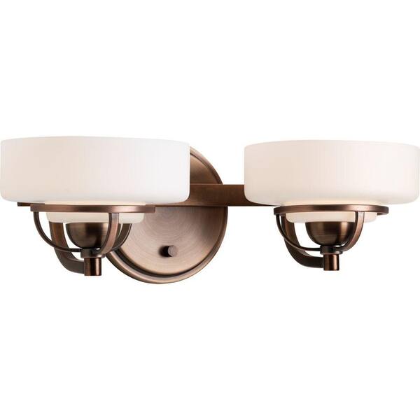 Progress Lighting Torque Collection 2-Light Copper Bronze Bath Light