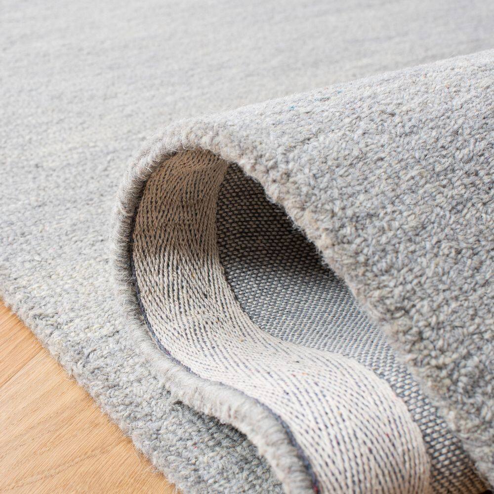 Gray and Blue Hand-Tufted Wool Rectangular Area Rug