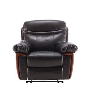 Brown Pu Leather with Heating and Massage Vibrating Function 8 Points Massage Recliner