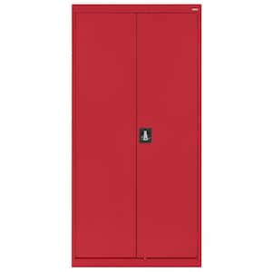 Elite Series Steel Freestanding Garage Cabinet in Red (36 in. W x 72 in. H x 18 in. D)