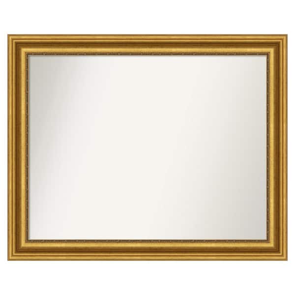 Amanti Art Parlor Gold 41.75 in. W x 33.75 in. H Custom Non-Beveled Recycled Polystyrene Framed Bathroom Vanity Wall Mirror