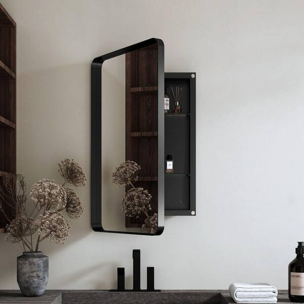 ZXDDMS 20 in. W x 30 in. H Rectangular Black Iron Framed Wall