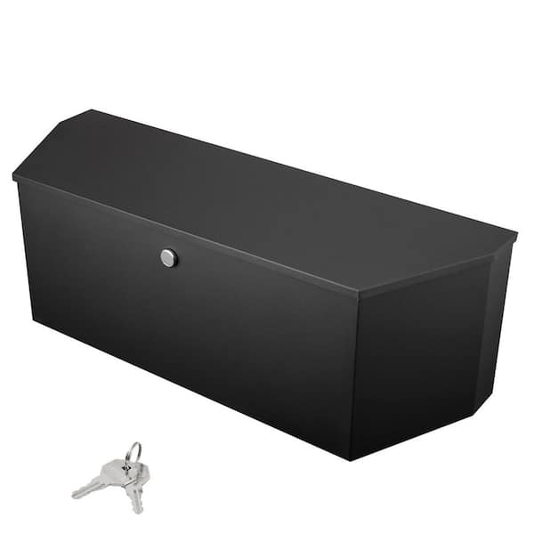 SKYSHALO Trailer Tongue Box Carbon Steel Tongue Box Tool Chest, Heavy Duty Trailer Box Storage with Lock and Keys, Truck Tool Box