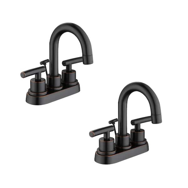 Glacier Bay Dorset 4 In Centerset Double Handle High Arc Bathroom