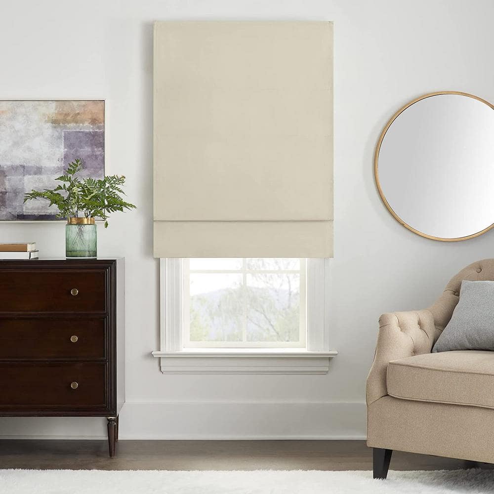 Gold Faux Silk Cordless Blackout Roman Shade 36" x 64"