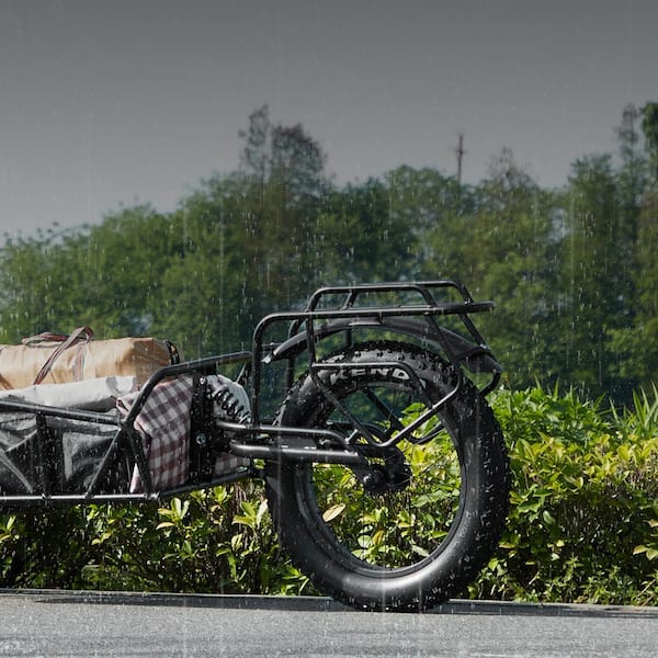 70 lbs. Bike Cargo Trailer, 2.92 cu. ft. Capacity Heavy-Duty Bicycle Wagon Cart, Metal Quick Release,Universal Hitch