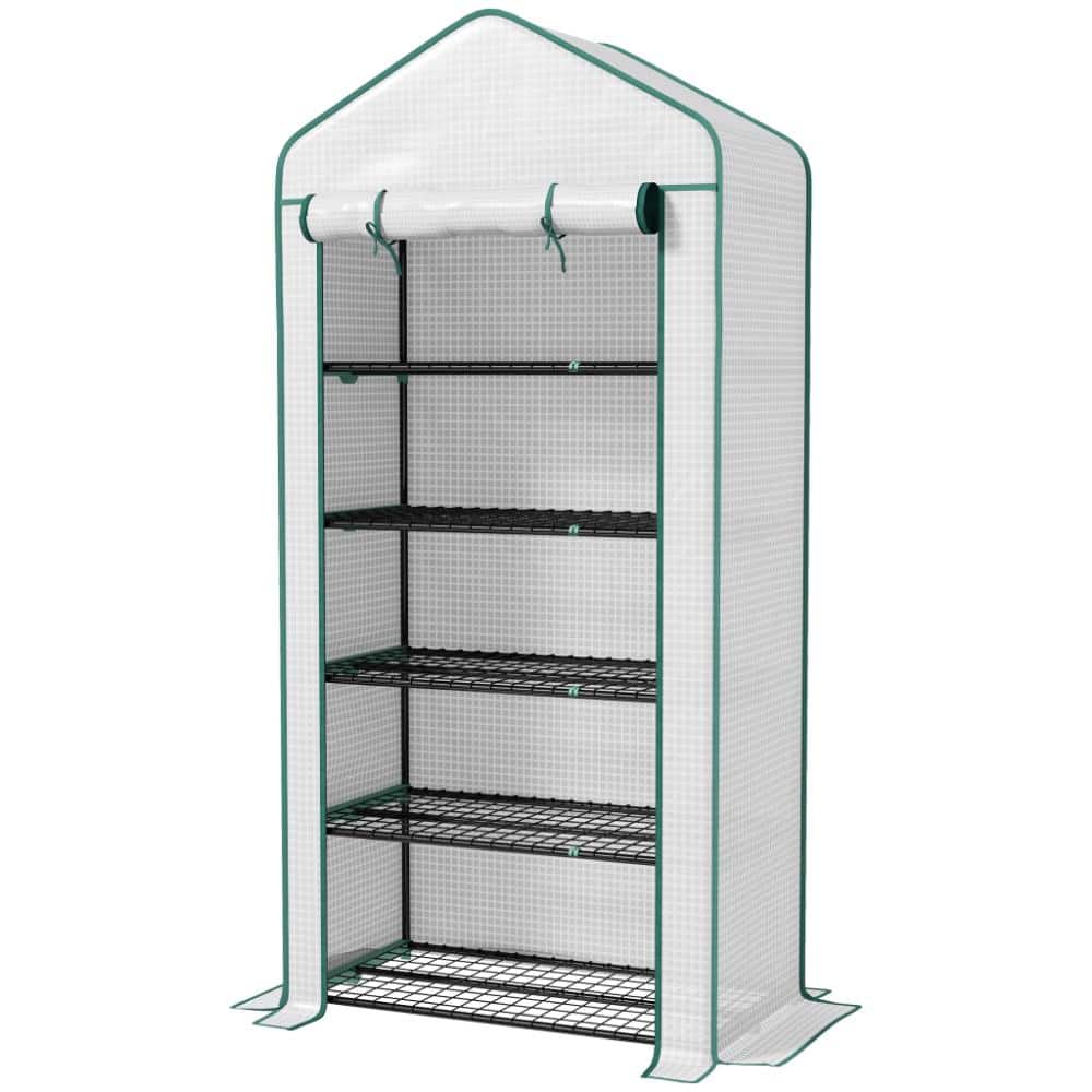 76 in. H x 35.4 in. W x 19.3 in. D Steel Frame Small Portable Greenhouse with 5 Adjustable Shelves Outdoor Garden price history on PriceWatchPro