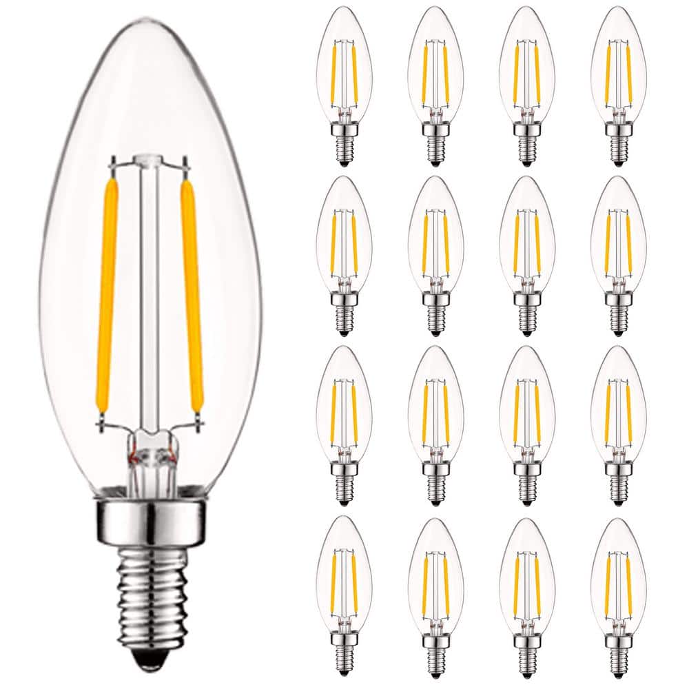 40-Watt Equivalent B10 Vintage Dimmable 400 Lumens LED Bulb 4000K Cool White (16-Pack) price history on PriceWatchPro