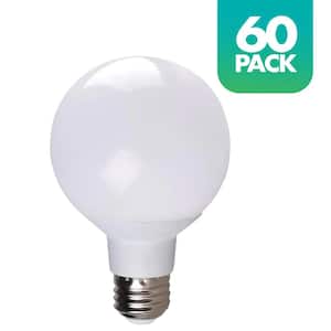 40-Watt Equivalent G25 Dimmable Contractor Pack Quick Install LED Light Bulb (60-Pack)