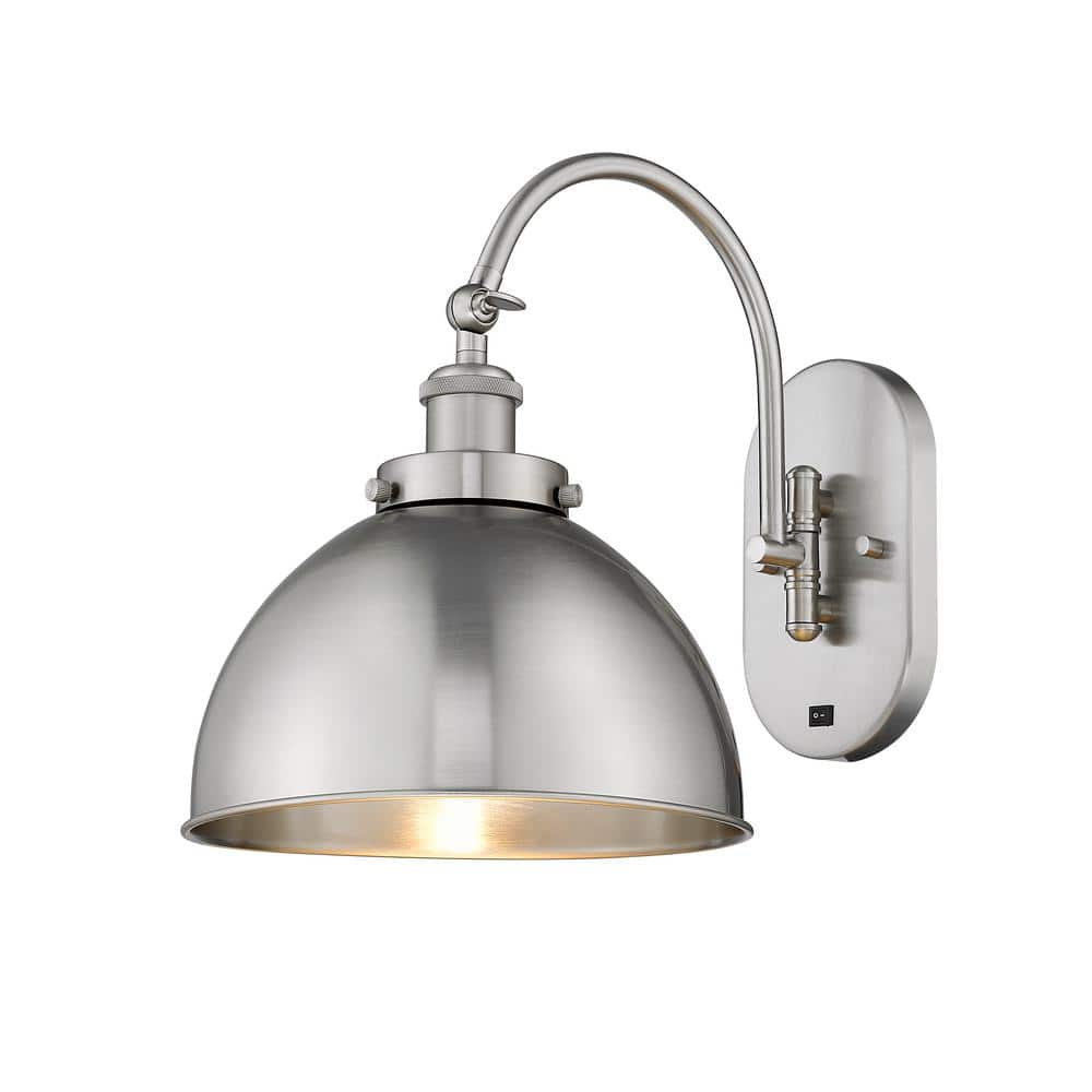 Ballston Urban 1-Light Brushed Satin Nickel Wall Sconce with Nickel Metal Shade price history on PriceWatchPro