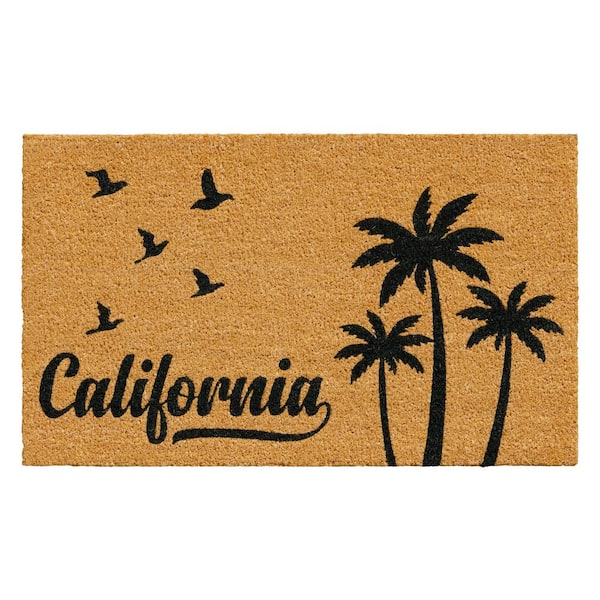 California Palm Multicolor 18 in. x 30 in. Coir Indoor Outdoor Door Mat