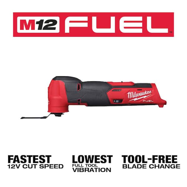 M12 FUEL 12V Lithium-Ion Cordless Oscillating Multi-Tool and Crown Stapler with Two 3.0 Ah Batteries