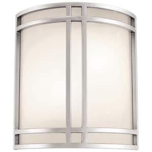 Artemis 2 Light Satin Sconce with Opal Glass Shade