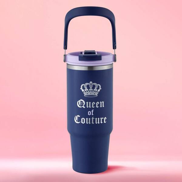 JUICY COUTURE Flip Fusion 40 oz. Navy Blue Stainless Steel Screw