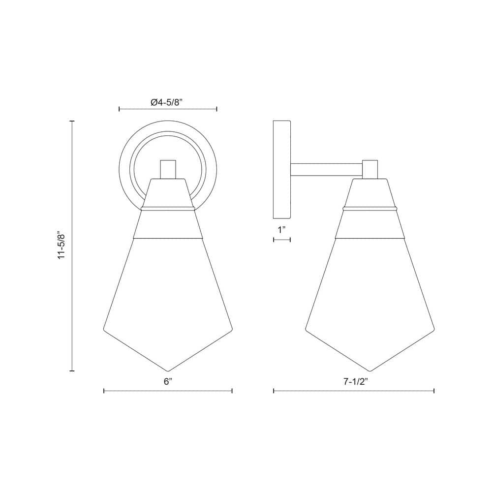 Urban Bronze Matte Opal Glass Wall Sconce