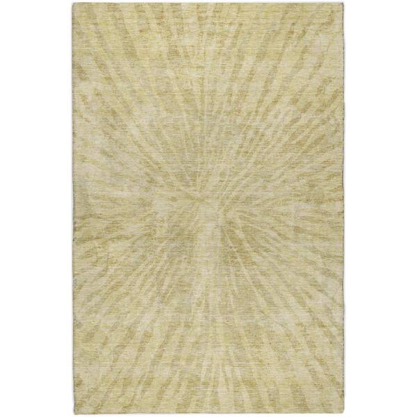 Dream Shag Premium Machine Washable Abstract ADS818 Wheat 3 ft. x 5 ft. Area Rug