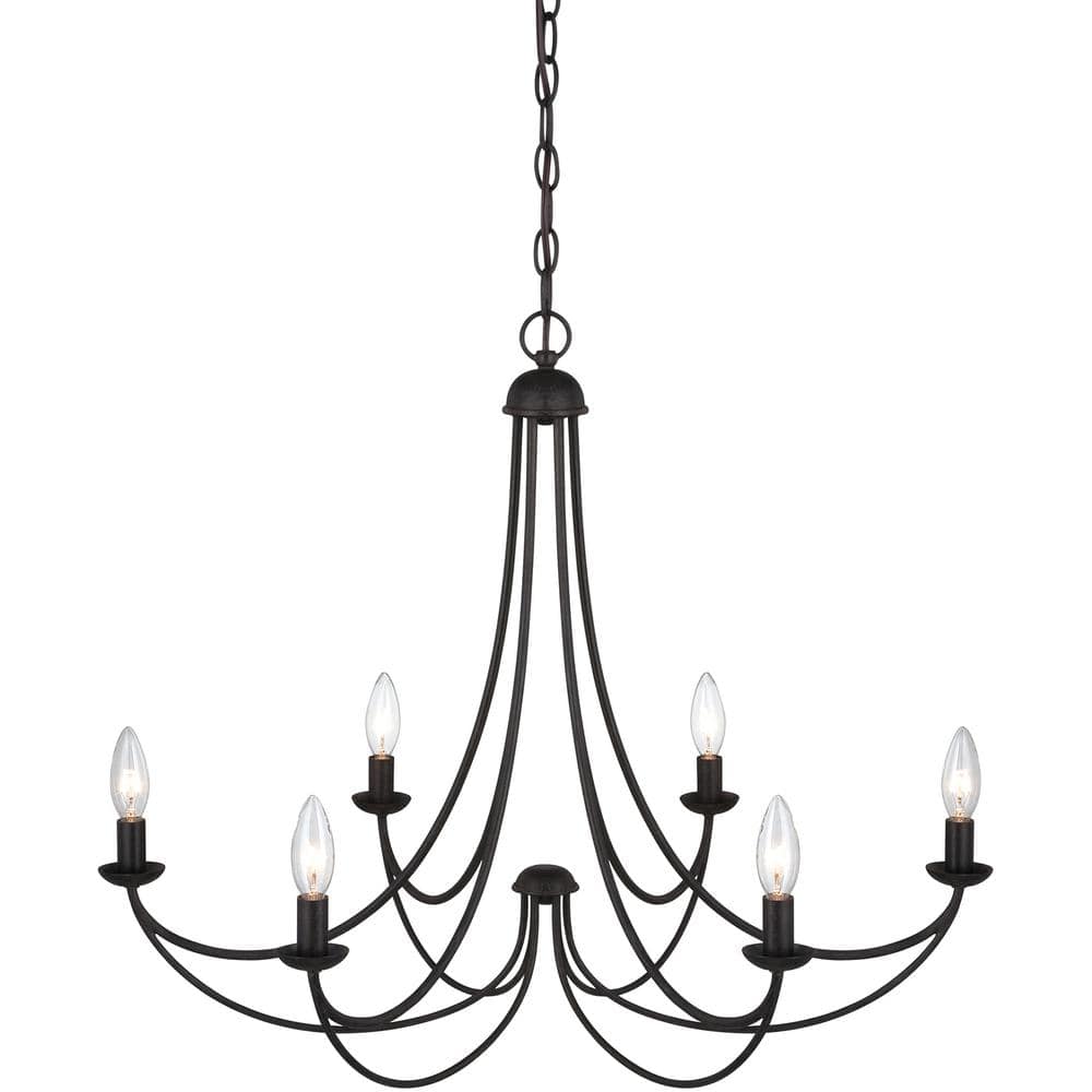Imperial Bronze 6-Light Steel Chandelier