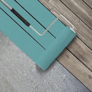 1 gal. #M460-4 Pure Turquoise Textured Low-Lustre Enamel Interior/Exterior Porch and Patio Anti-Slip Floor Paint