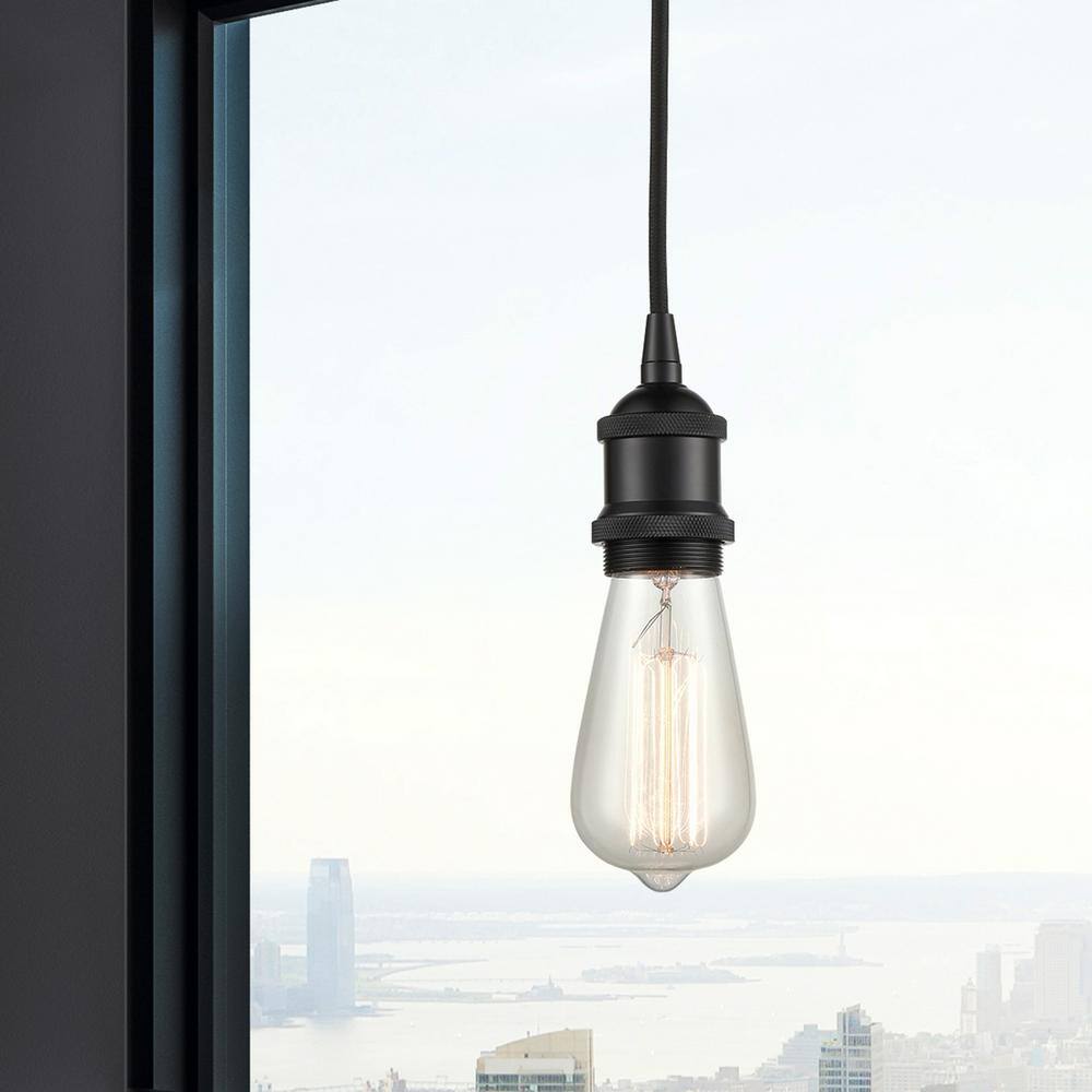 Matte Black Vintage Mini Pendant Light