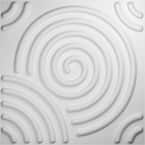3/8 in. x 19-5/8 in. x 19-5/8 in. PVC White Spiral EnduraWall Decorative 3D Wall Panel