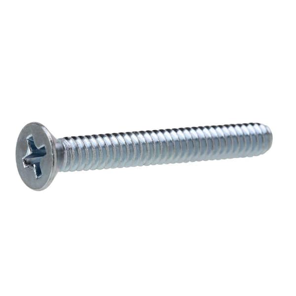#6-32 x 1/2 in. Phillips Flat Head Zinc Plated Machine Screw (8-Pack)
