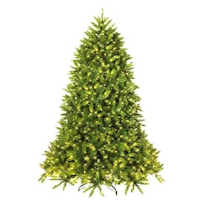 6 ft. Pre-Lit PVC Dunhill Christmas Fir Tree Hinged 8 Flash Modes with 650 LED Light