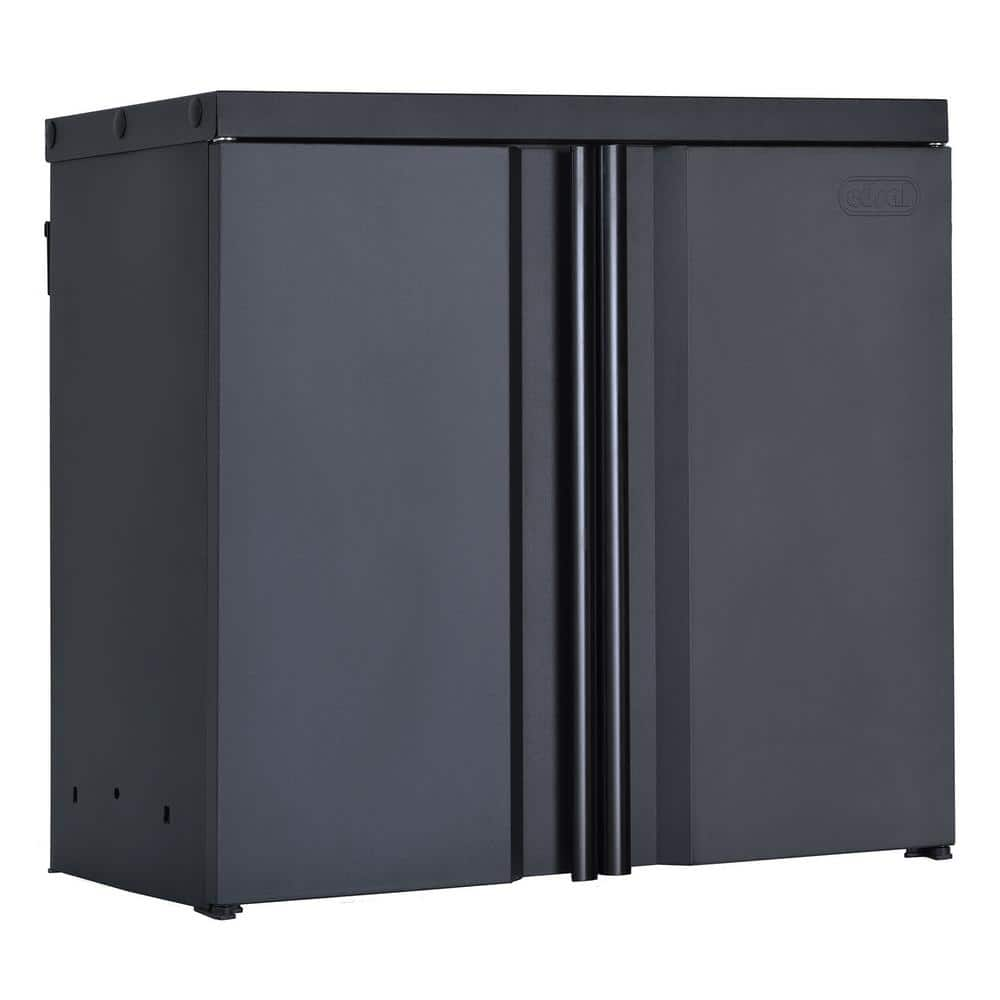 UPC 017567129006 product image for Ready To Assemble Black Steel and Aluminum Black Wall Mounted Garage Cabinet 28  | upcitemdb.com