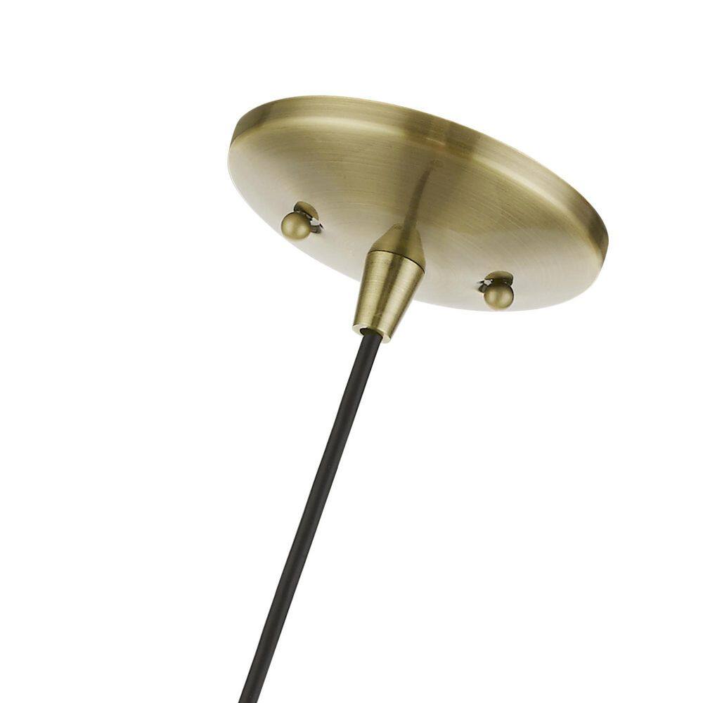 Mini Lansdale 5" Antique Brass Incandescent Indoor/Outdoor Pendant