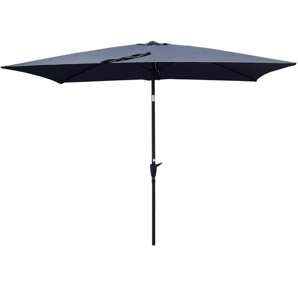 6 x 9ft Navy Blue Patio Waterproof Umbrella with Crank and Push Button Tilt, for Garden, Swimming Pool, Market price history on PriceWatchPro