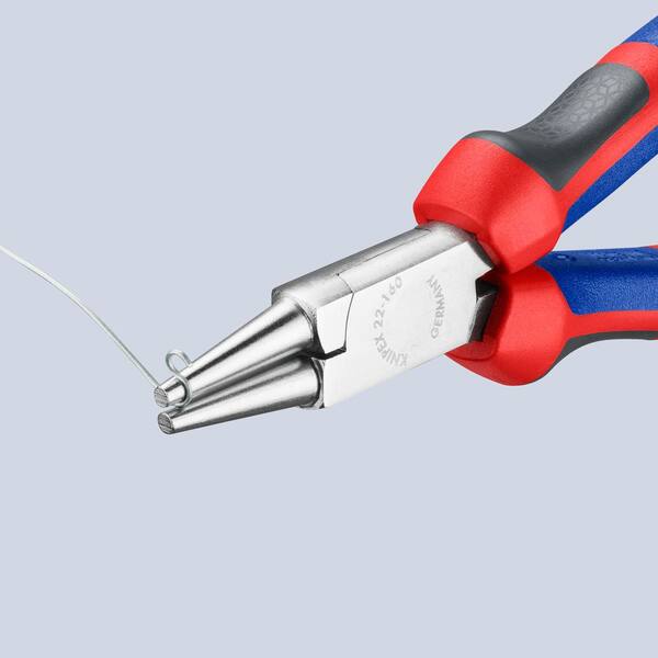 Round nose round 6’4” 45L KNIPEX 6-1/4 in. Round Nose Pliers with Comfort Grip and Chrome
